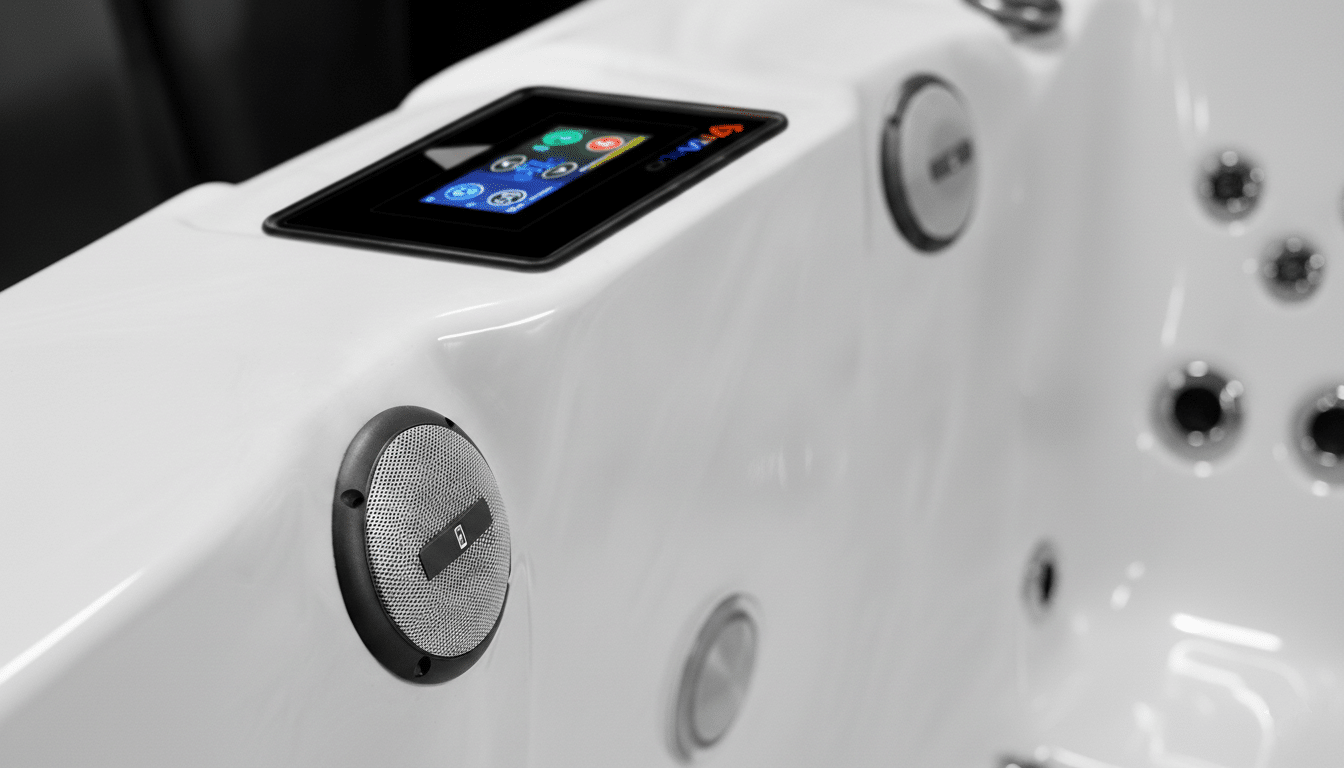 Detailaufnahme hochwertiger Whirlpool-Technik