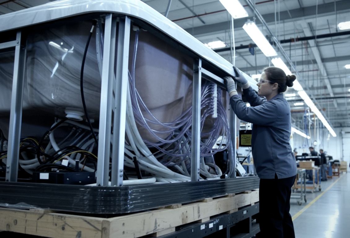 Qualitätsfertigung eines hochwertigen Whirlpools